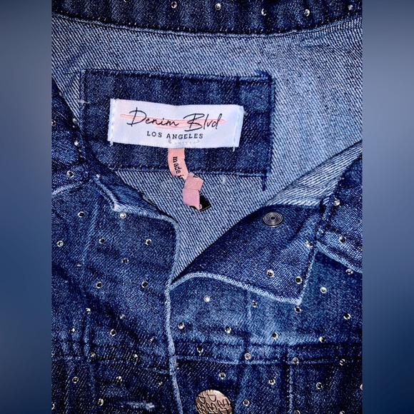 Rhinestone Covered Sparkle Denim CROP Jacket**GLAM - Picture 5 of 10